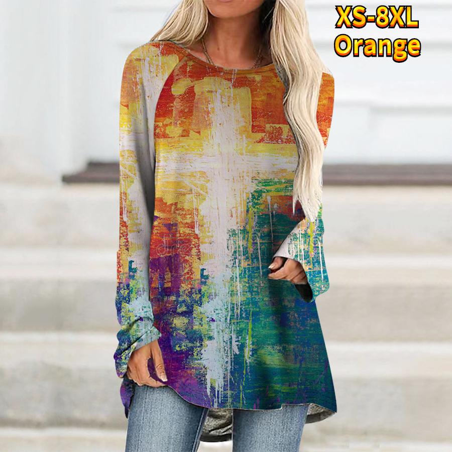 Женская футболка с абстрактным рисунком в полоску Футболки с принтом Женская модная — фото 18