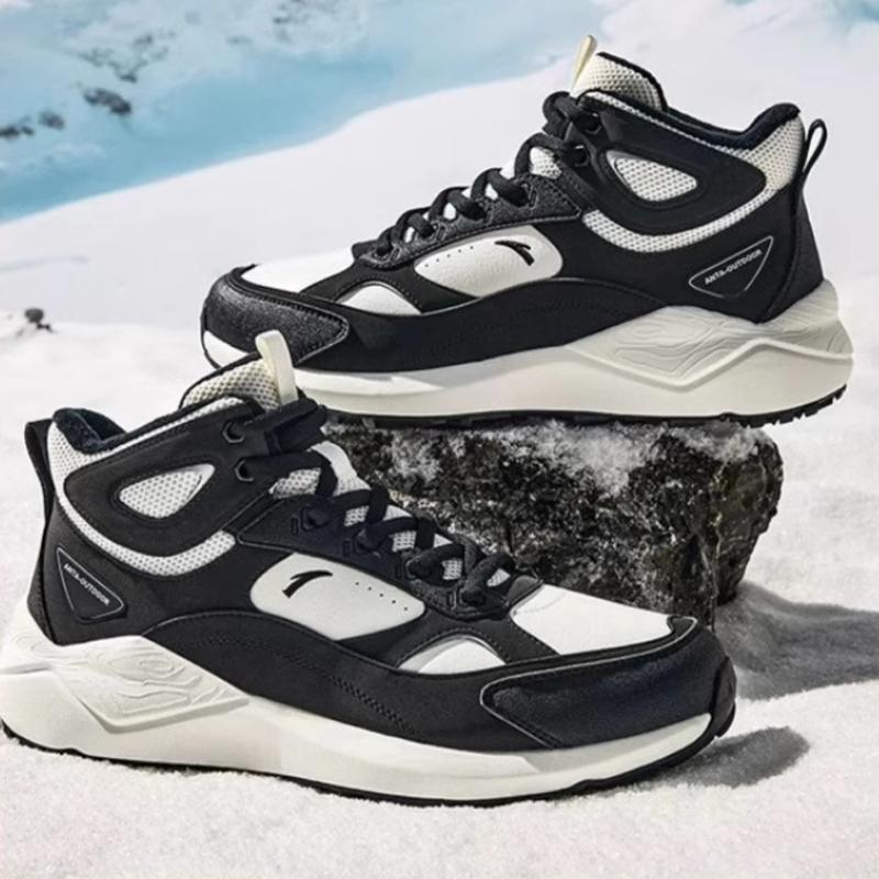 Anta Comfortable Fashion High-Top Lifestyle Casual Shoes Men Sneakers White Black 912448910-4