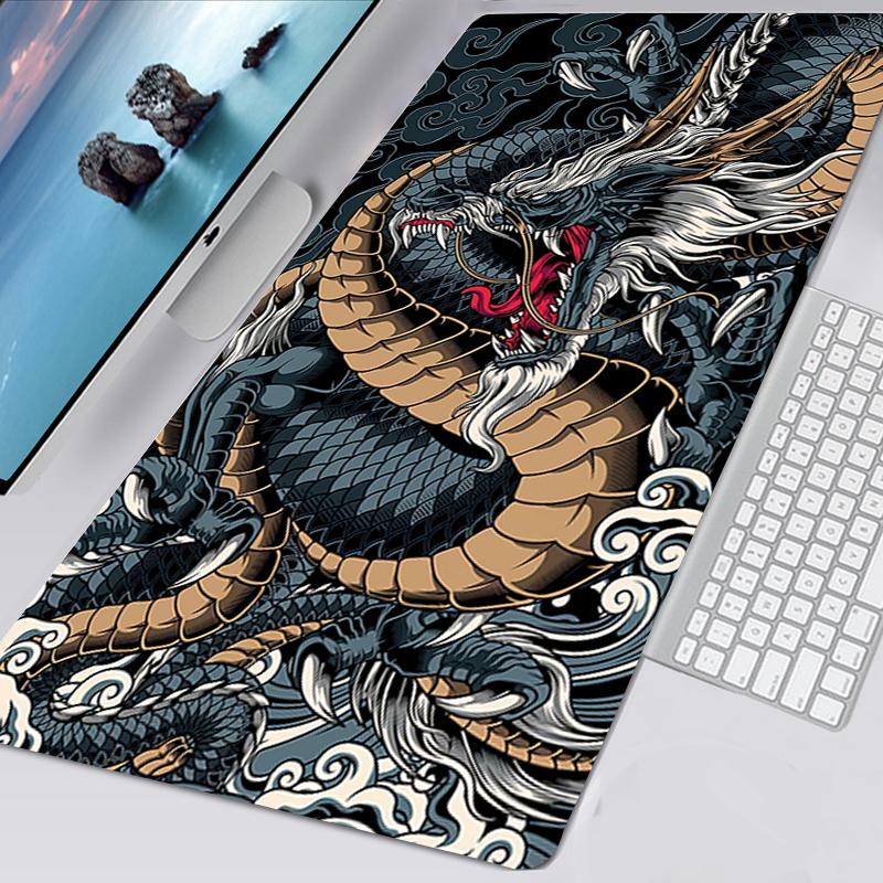 Black and White Mousepad Gamer Kawaii Non-slip Mouse Pad 40x90cm Mouse Mat Sakura Card Gaming Mausepad Deskmat Tappetino Mouse