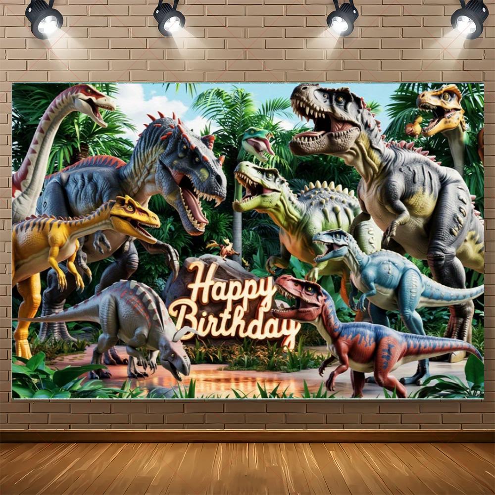 Jurassic Dinosaur Theme Birthday Party Decorations Backdrop Dinosaur Jungle Supplies Background Poster Photography Prop Kid Gift