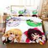 3D Print Anime Touhou Project Bedding Set Duvet Cover Bed Set Quilt Cover Pillowcase Comforter king Queen Size Boys Adult A