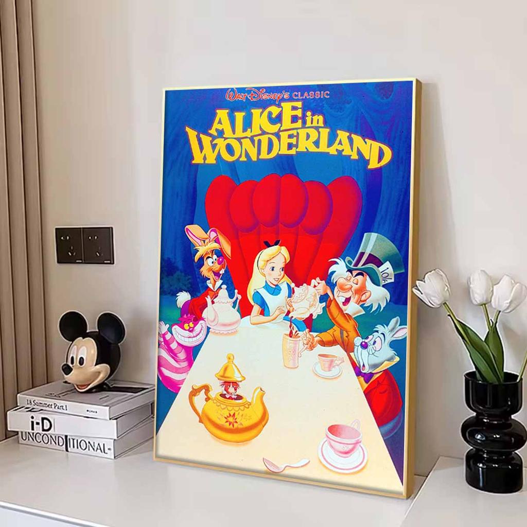 Full Round Diamond Painting Alice's Party Art Rhinestone Picture Mosaic DIY 5D Cross Stitch Embroidery Home Decoration