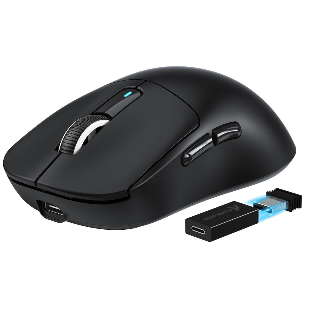 ATTACK SHARK X3pro Wireless Gaming Polling 49 g Ultra PixArt PAW 3395 26000 3 Modes Kailh GM Japanese Instruction Manual Included Mouse, 4K/8K Rate,