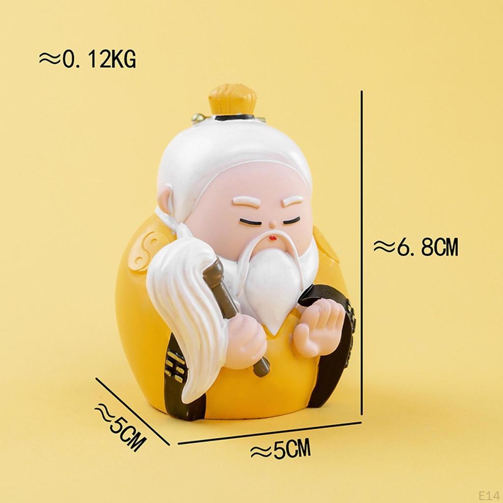Chinese God Figure Miniature Decoration Year Figurine Desktop Ornament for Party Favors