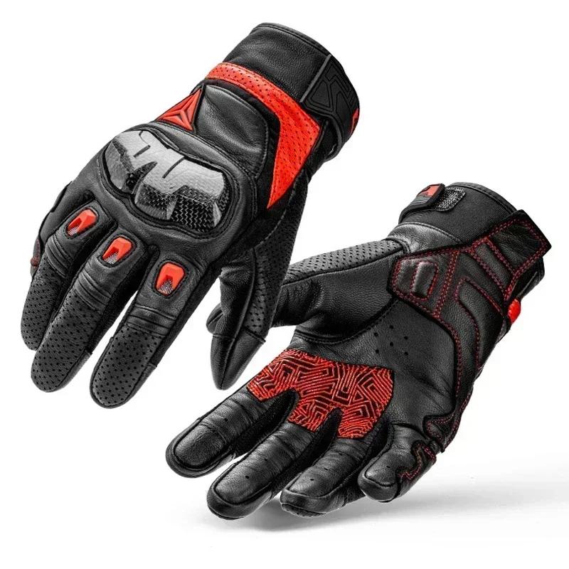 

Motowolf Summer Motorcycle Glove Leather Sheepskin Motorcyclist Gloves Durable Biker Racing Gloves Moto Equipment for Men Women S