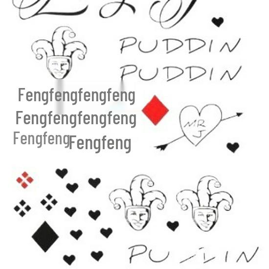 Halloween X-Men & Suicide Squad Tattoo Stickers: Harley Quinn & Joker Designs