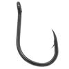 Ise-ni Hardened Tube-Shank Fish Hook, Black Nickel, Barbed, Offset, with Eyelet and Ring.