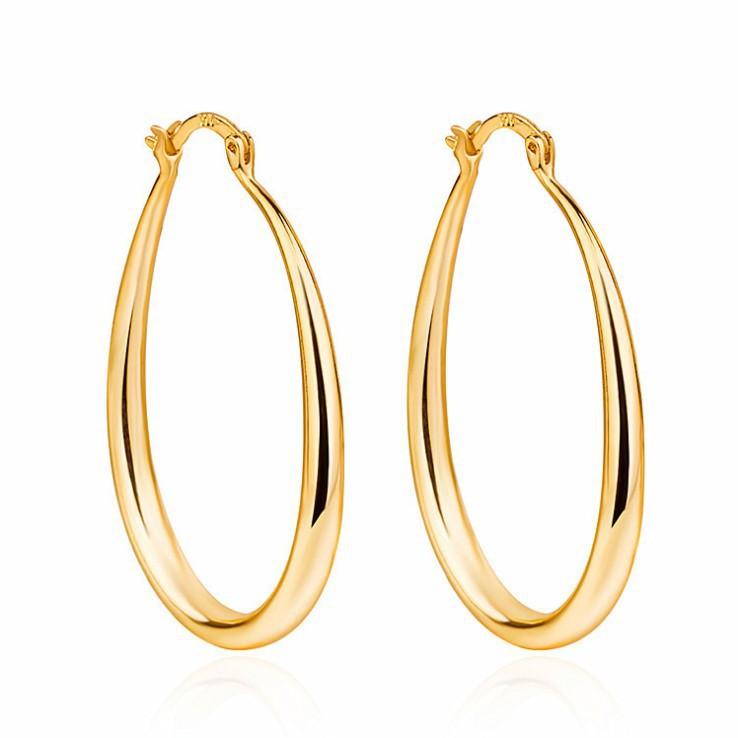 Fashion Simple Irregular Oversized Big Hoop Earrings For Women Large Thick Round Circle Earrings Hoops Punk Jewelry