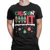 Men TShirt Funny Nutcracker Crushing It Ornament Balls Xmas Humor Gifts Humorous Pure Cotton Tees Short Sleeve  T Shirt Clothes