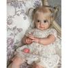 Realistic Silicones Baby Girl Doll 21inch with Flexible Joint for Kids Play Realistic Baby New Borns Asleep Toy Soft