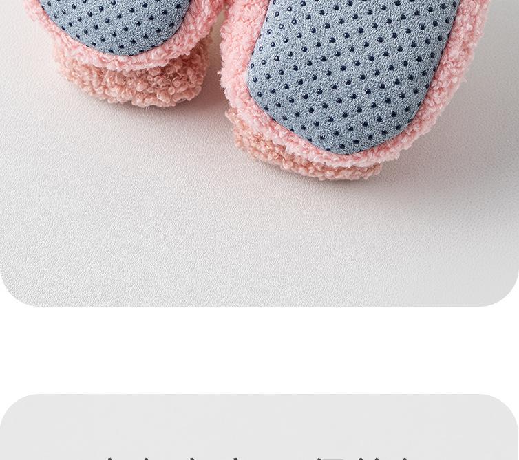 Chaussons Chauds en Polaire d'Agneau pour Bébé - Antidérapants, Épaissis pour l'Automne/Hiver