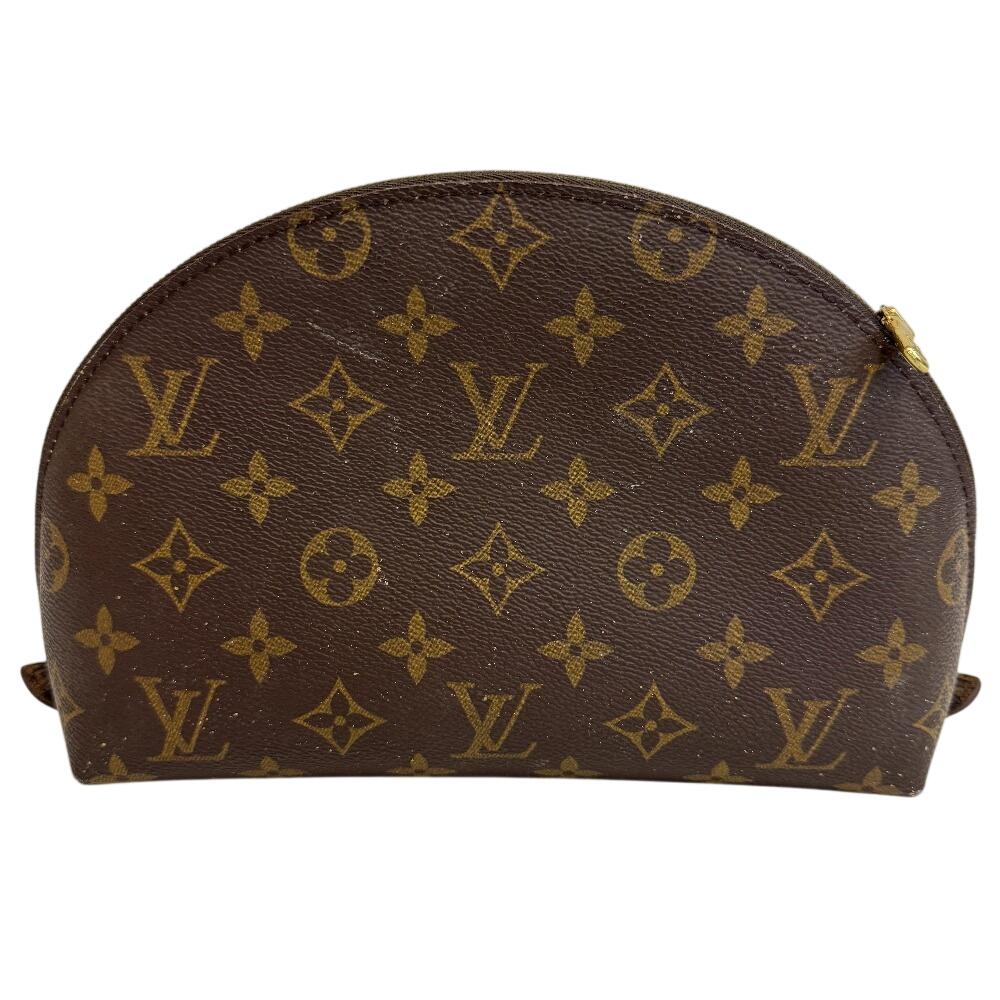 LOUIS VUITTON M47353 Monogram leather Pochette Cosmetic GM Pochette Brown leather Used