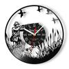 Custom Hunter Vinyl Record Wall Clock For Man Cave Bedroom Hunting Artwork Personalized Wall Watch Retro Music Disk Craft Clock
