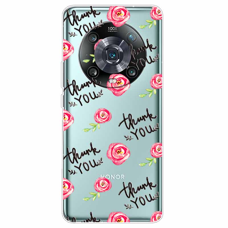 For Honor Magic4 Pro Case Transparent Soft TPU Silicone Back Covers for Huawei Honor Magic 4 Pro Case Pineapple Clear Bumpers Magic4 Pro