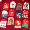 Home Decoration Christmas Tree Labels Hanging Blessing Cards New Year Gift Tags Kraft Paper Tags