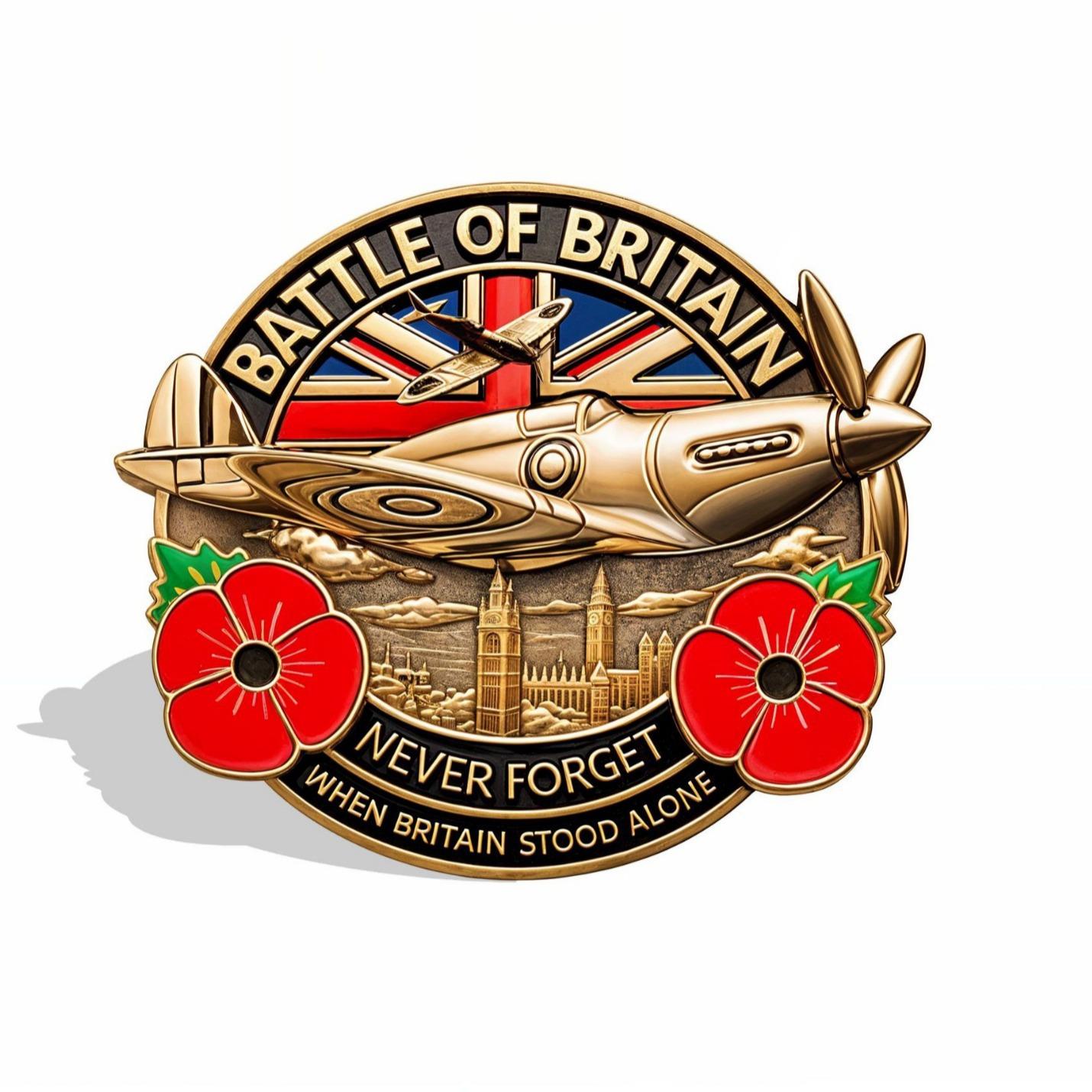 

Red Spitfire Flowers Badge 80th Anniversary Battle Of Britain Badges Brooch Gift Without Box