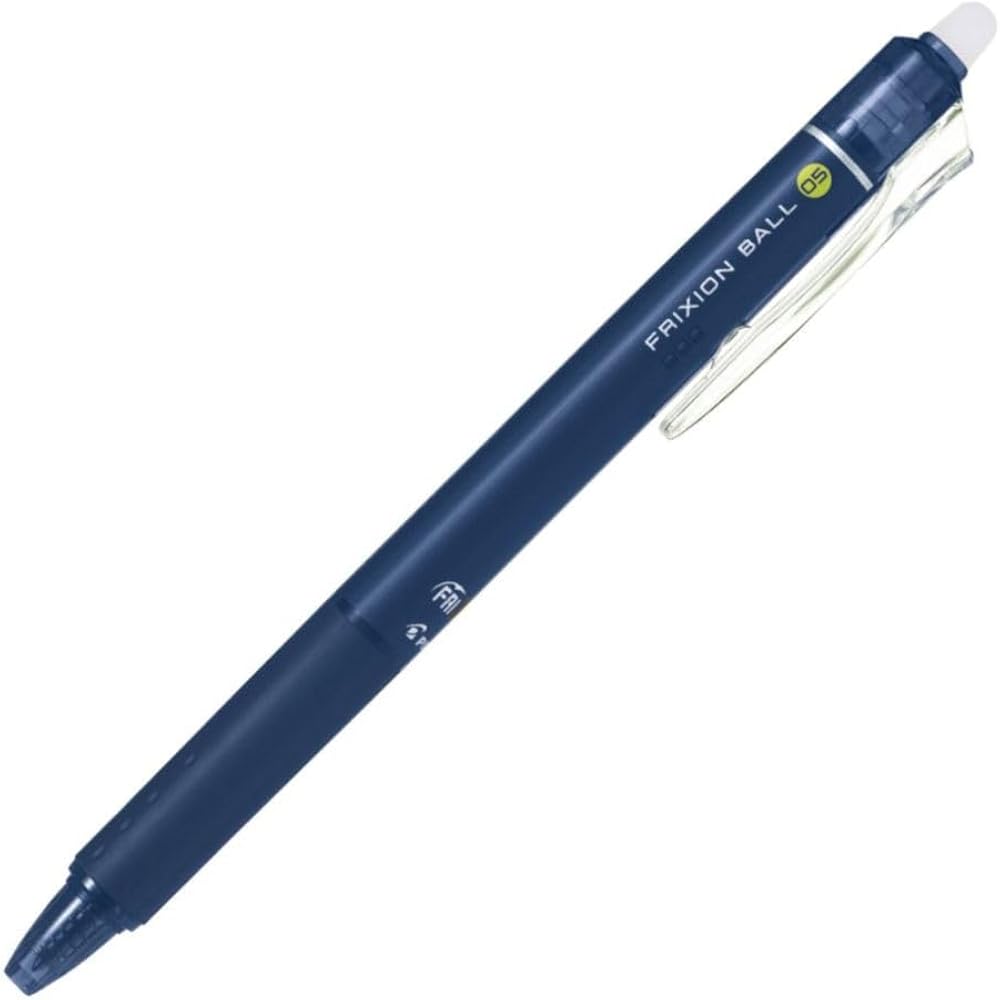 Pilot LFBK230EF10BB Rub-and-Erase Ballpoint Pen, Frixion Ball Knock, 0.5, Blue, Black, 10 Pcs