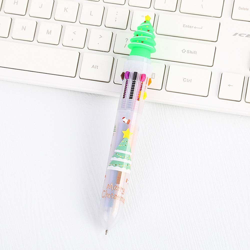 Snowman Santa Claus Office School Handwriting Oil Pen Stationery Xmas Ball Pen Christmas Ballpoint
