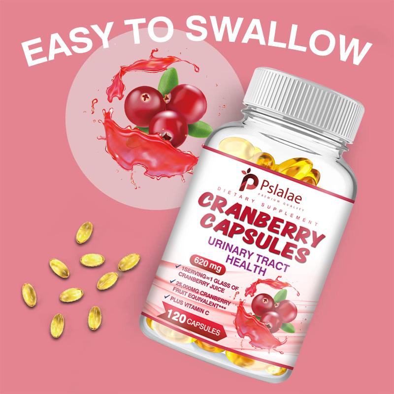 Pslalae - 600mg Cranberry Capsules - Vitamin C - Urinary Health