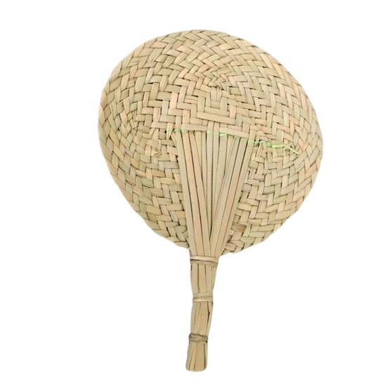 Handmade Weaving Fan Natural Bamboo Raffia Hand Fan Chinese Style Woven Palm Leaf Handheld Fan Summer Cooling Fan Wedding Party Decoration