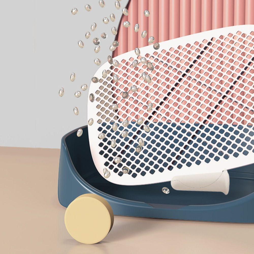 Plastic Dog Potty Tray Heightened Fence With Pillar Pet Training Toliet Prevents Splash Mesh Grid Panel Dog Pee Pad Holder Tray