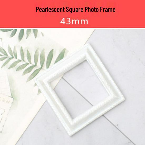 Retro Cream Glue Epoxy Resin Miniature Photo Frame DIY Dollhouse Accessories