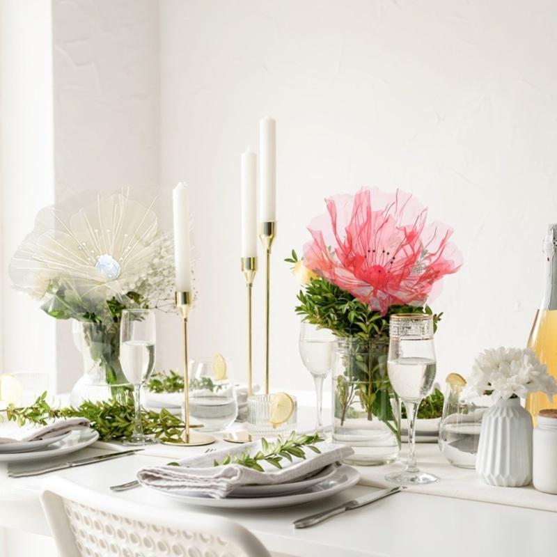 Silk Mesh Flower Poppy Window Large Flower Outdoor Wedding Decoration