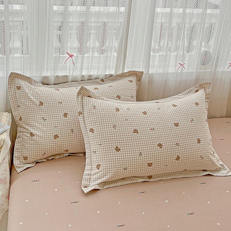2025 Pure Cotton Cartoon Pillowcase Set - Pair of 48x74cm Pillow Covers