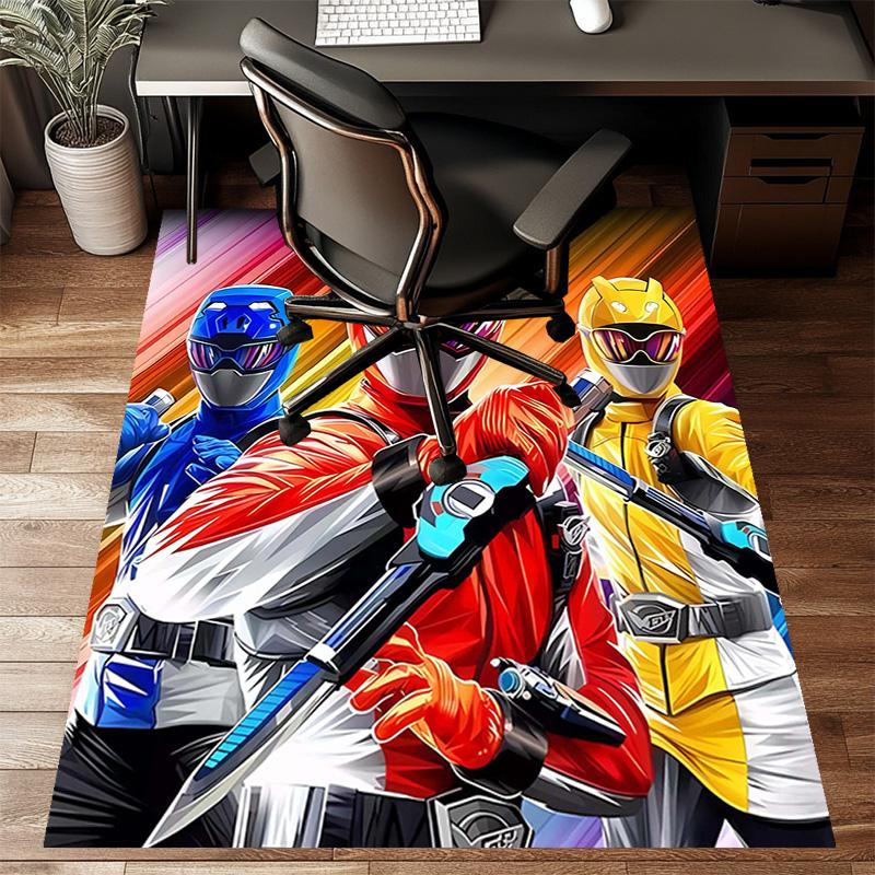 1pc Mighty Morphin Power Rangers2 Design Printed Area Rug Carpet for Bedroom Living Room Home Decor Rugs Mat Non Slip Mat Rug for Bedside