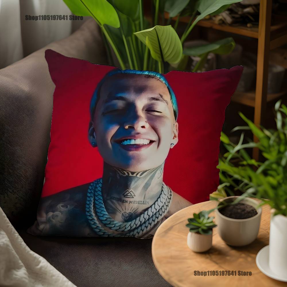 B-Blessd CantanteS Rapper Pillow Case For Sofa Decor Car Office Room Printing Cushion Cover Decorations and Protector 12x12Inch