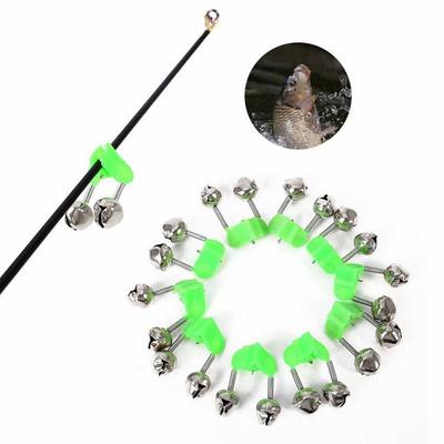 10Pcs Alarmes de mordida de pesca Vara de pesca Stalk Bells Grampo Ponta Pesca Tackle