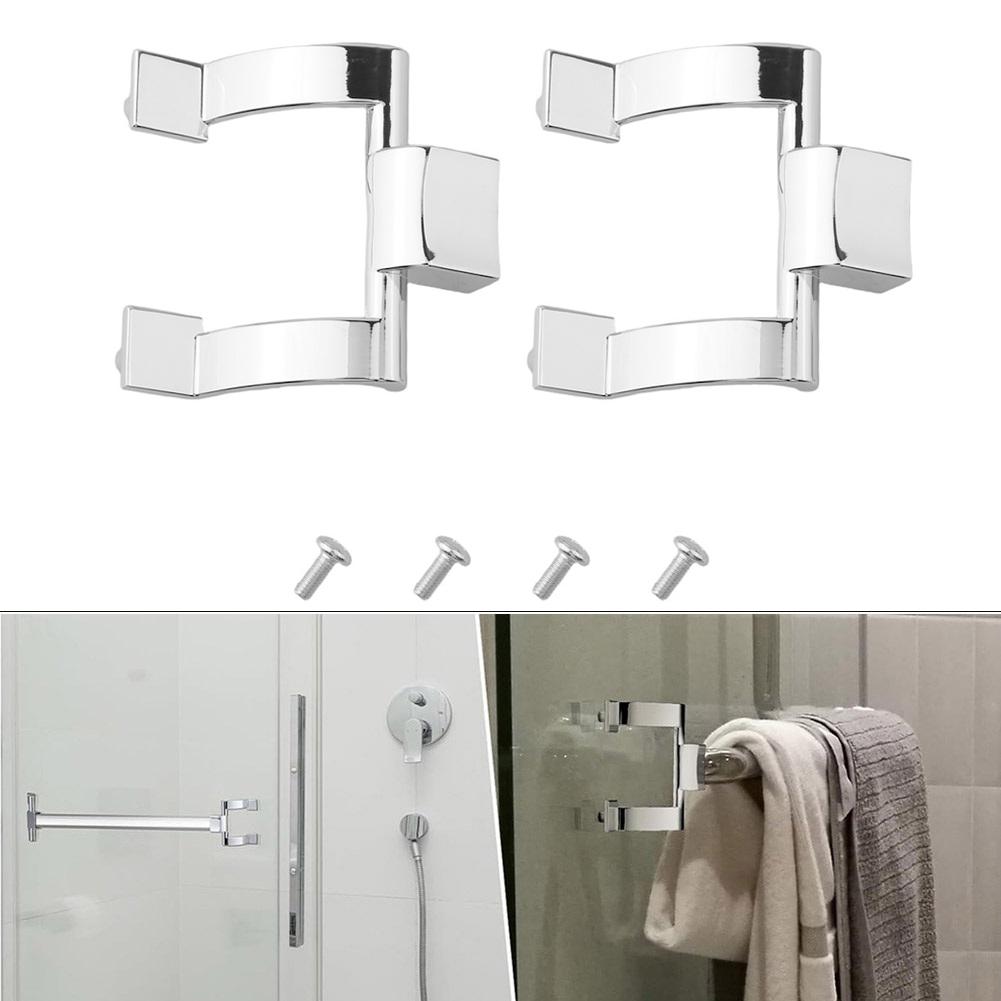 Shower Door Handle Brackets Zinc Alloy Material for Reliable Replacement Perfect for Tub and Shower Enclosures