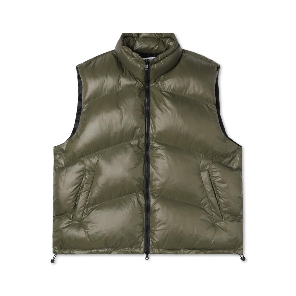 Apostrophe Comma High-Gloss Angle Padded Vest (Grey)