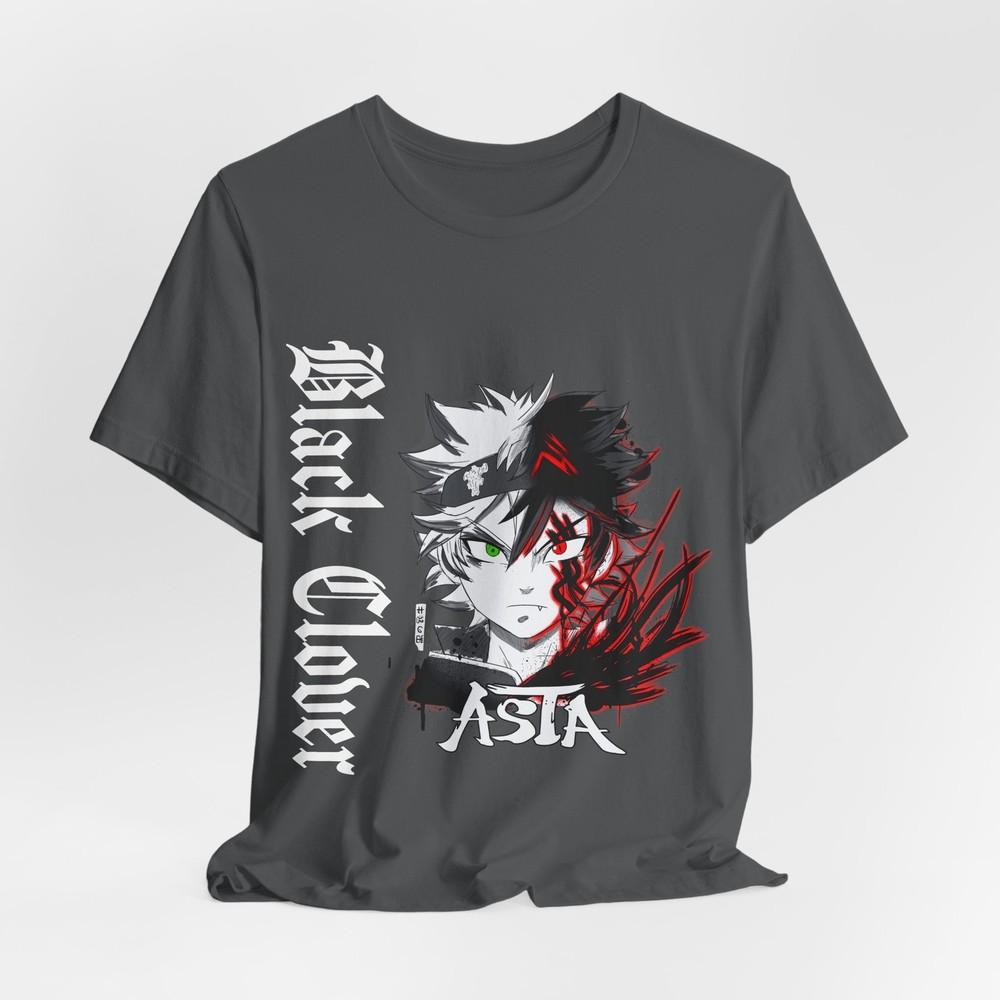 Black Clover Anime Asta Graphic Tee Unisex TShirt for Manga Fans Short Sleeve S