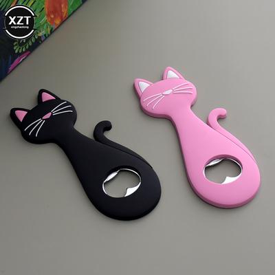 Cute Magnetic Refrigerator Bottle Opener Cartoon Beer Bottle Opener Cat Magnet Refrigerator Decoration Fridge Magnet Beer Opener
