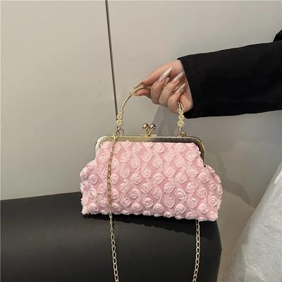 Sacs d'épaule polyvalents à motif floral pour femmes Sac bandoulière élégant pour dames Soirée Fête Pochette Fashi Sacs à main pour femmes Portefeuille