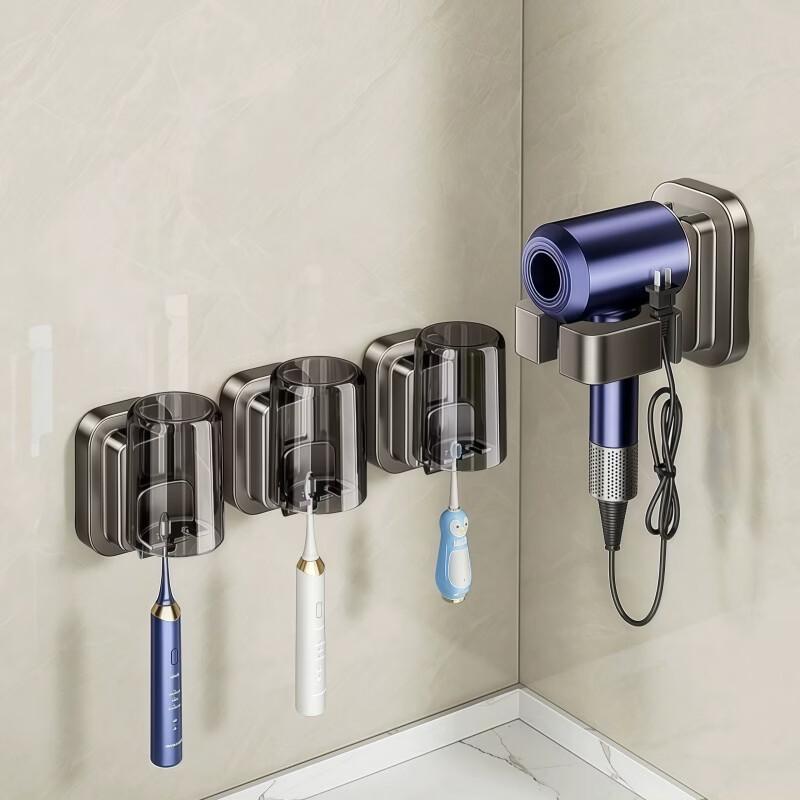 ZNMW Suction Cup Hair Dryer & Toothbrush Holder