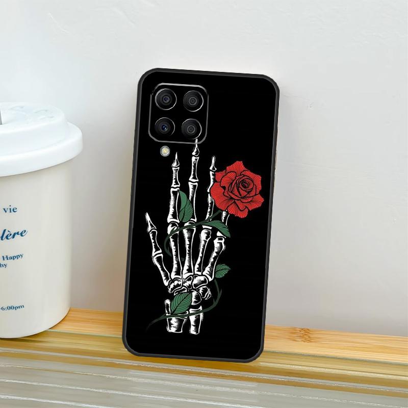 Skeleton Hand Rose Gothic Case For Samsung Galaxy M53 M13 M06 M16 M31 M11 M35 M55 M15 M56 M36 M12 M32 M52 M14 M34 M54