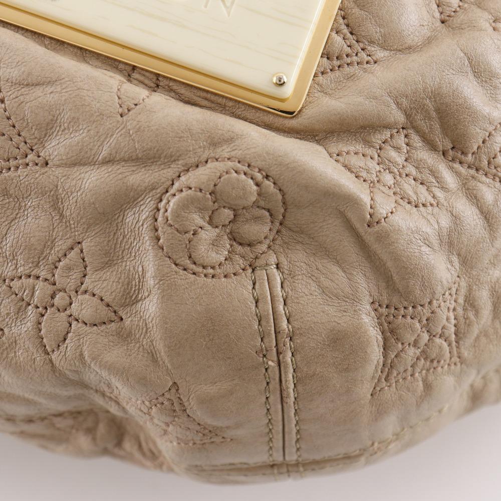 LOUIS VUITTON Nimbs GM Shoulder Bag M95423 Monogram Olamp beige lambskin Women Used