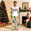 Set de pijama cu imprimeu de Crăciun, cu mânecă lungă și pantaloni lungi, pentru întreaga familie