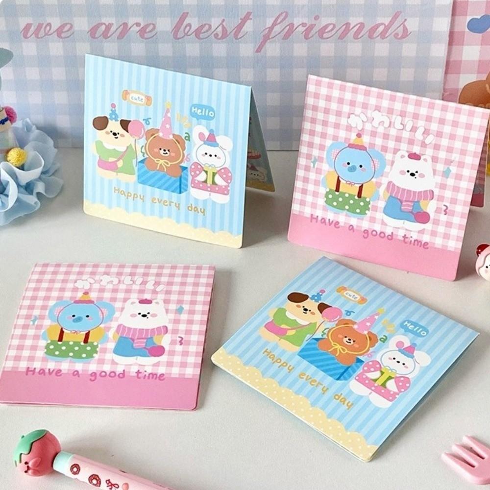 Pop Up Style 3D Birthday Card 3D Stereoscopic Cartoon Design Postcard Folding Card Handwritten Style Gifts Card DIY Gifts