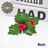 24pcs Christmas Tree Leaf and Artificial Berry Red Cherry Christmas Pendant Wedding Birthday Party Garden Home Store Decoration