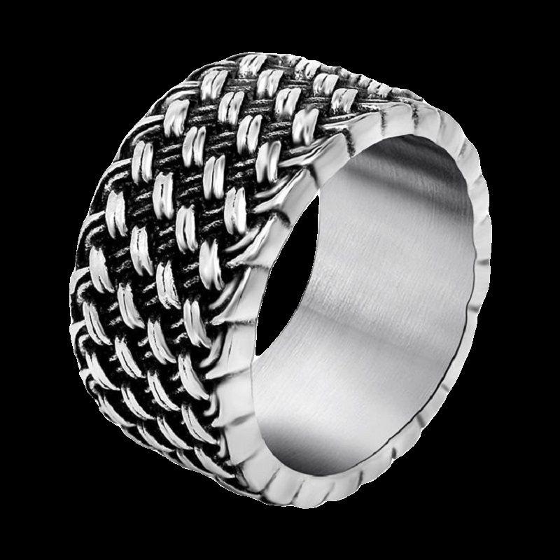 Trendy Fashion Fancy Titanium Steel Ring Men Retro Style Punk Fashion Cool Popular Brand Trendy Punk Food Tail Ring
