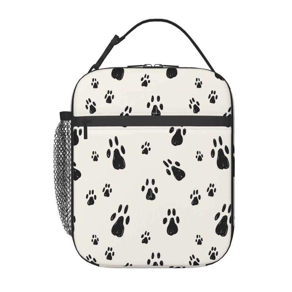 Cute Dog Paw Pattern Insulated Lunch Bag for Women Office Cooler Thermal Food Box Tote Portable Lunch Boxes Container