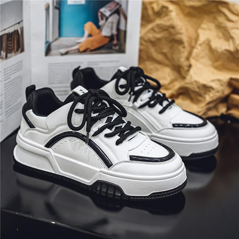 Men's shoes autumn original niche versatile casual board shoes student running sports thick sole heightening non-slip small white tide shoes