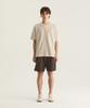Oteumilkape Linen Blend Garment Dyed Easy Shorts - Brown