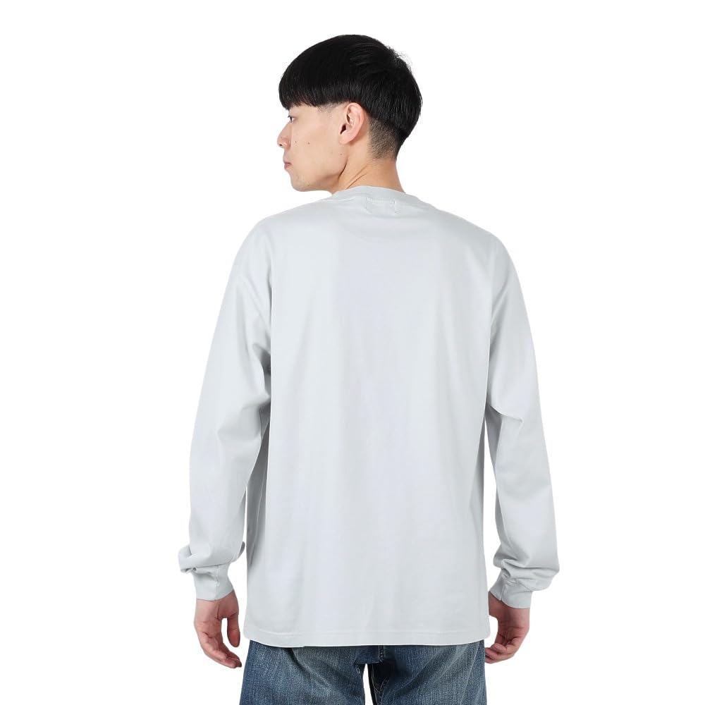 [Extra Large] Casual Standard Logo Tag L/S Pocket Tee, Men's, Gray