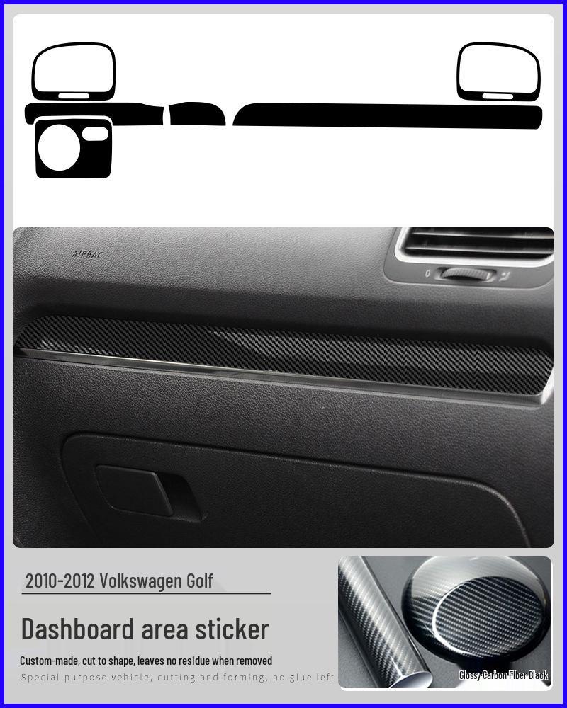 Golf 6th/7th/7.5th Gen Carbon Fiber Interior Console & Gear Shift Sticker.