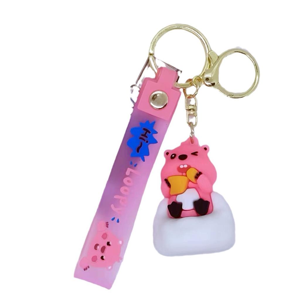 Creative Cartoon Doll Sports Beaver Keychain Bag Car Keychain Accessories Gift Wholesale Kawaii Cute Personalized Gifts Fashion