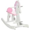 Kinderschaukelpferd, mit Lenker, Fußpedal - Rosa